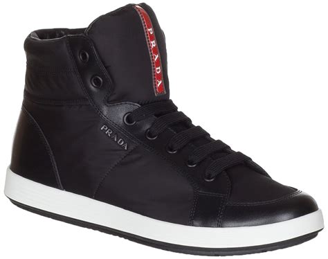 prada sneakers 2018|high top black prada sneakers.